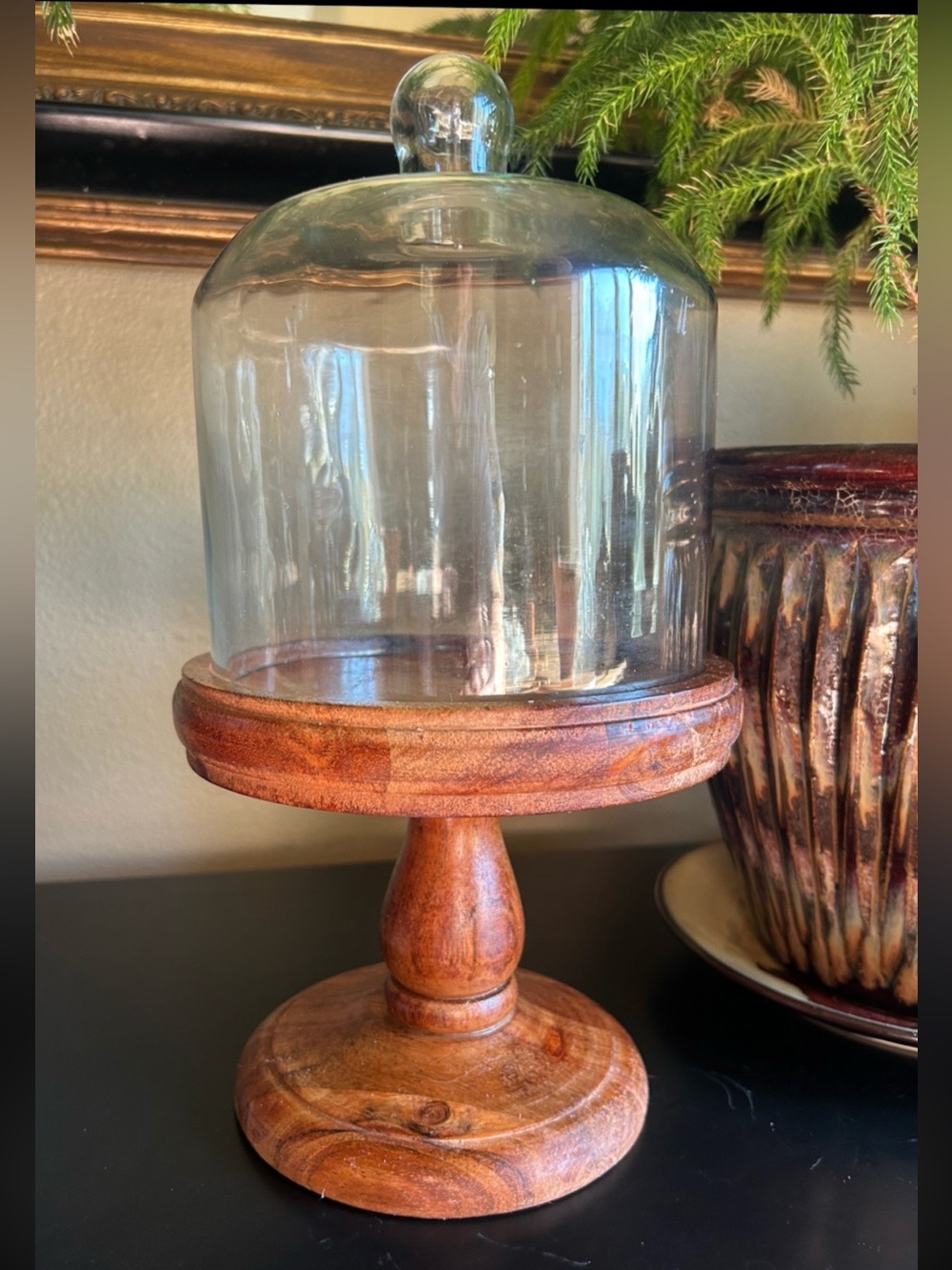 Tall Cake Cupcake Pedestal Stand Glass Dome. - Picture 4 of 9